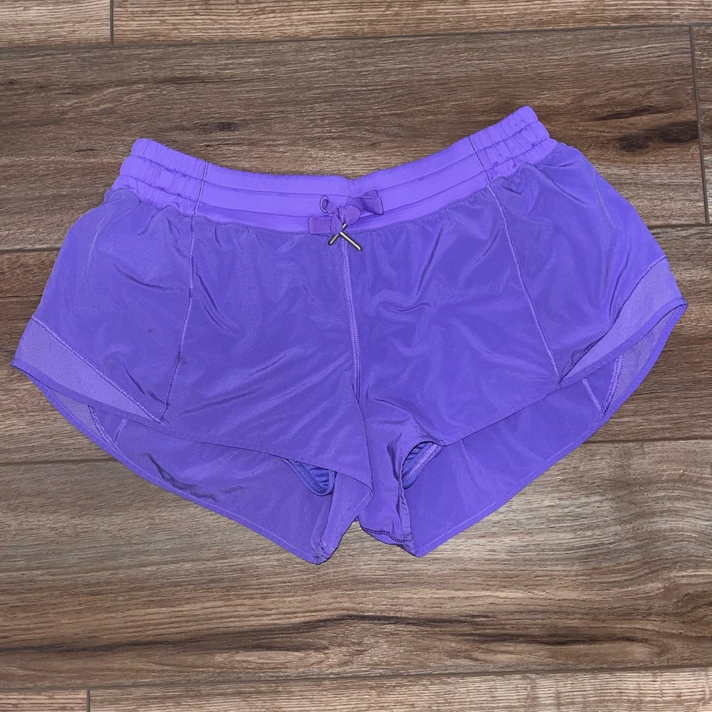 Lululemon Purple 2.5” Inseam Size 12 Reflective Hotty Hot Shorts